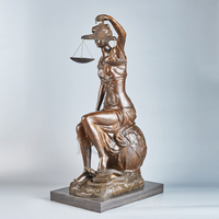 Statuette de la déesse de la justice en bronze, statue grecque, sculpture artistique personnalisable, couleur et taille sur mesure pour la décoration de jardin extérieur