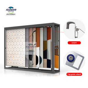 Tùy chỉnh cao cấp sang trọng đẩy kéo trượt thảm thảm hiển thị đứng Rack cho showroom Made-to-Spec vải sang trọng giá cho - Product Image 4