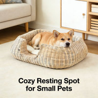 Lits pour animaux de compagnie, design panier en osier, pour chiens et chats, lavables, espace de sommeil luxueux pour animaux, fabricant, grossiste, prix très bas