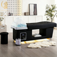 Lit de lavage capillaire Chuque moderne thaïlandais pour salon de coiffure - Mobilier de salon en cuir durable avec design imperméable