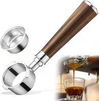 Hario — Portafilter pour café, outils de bar ista, en acier inoxydable 304, sans fond, 54MM avec poignées en bois