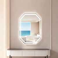 Cermin LED Pintar Kustom, Performa Stabil, Cermin Rias Kamar Mandi Tahan Air, Pasokan Grosir, Proyek Hotel Apartemen OEM/ODM