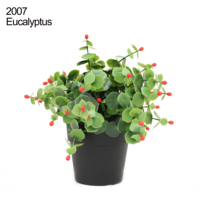 Evergreen Kecil Pot Bunga Buatan Pot Tanaman