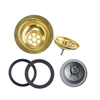 Kit de pièces de vidange pour évier de cuisine en laiton non laqué, avec filtre et crépine
