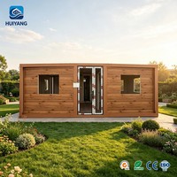Maison conteneur modulaire préfabriquée mobile à toit plat de 20, 30 et 40 pieds, extensible, avec salon et chambre à coucher