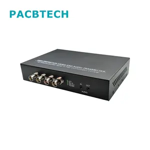 Broadcast Grade 4 Channel SDI Over Fiber Optic Extenders Video Audio to Fiber Media Converter LC