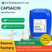 Approvisionnement direct usine : Poudre de capsaïcine haute pureté, agent chauffant, matière première cosmétique, vente en gros en vrac 25KG, OEM