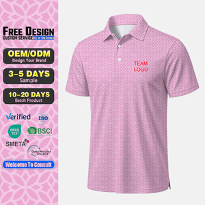 Polo de golf léger et décontracté pour hommes et femmes, avec logo personnalisé, uniforme d'équipe, impression intégrale, anti-humidité et séchage rapide - Product Image 1
