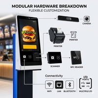 Kiosco de Autoregistro Sinmar de 24 Pulgadas para Hotel, Android Windows, Kiosco de Autoservicio con Pantalla Táctil Interactiva