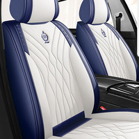 Carclean Prix de Gros Pack Complet Housse de Siège en Cuir/Soie Glacée Durable Imperméable 5 Pièces Toutes Saisons