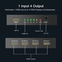 Répartiteur HDMI Professionnel OEM 1x4 Full HD 3D 1080P 4 Ports, Convertisseur HDMI 1 Entrée 4 Sorties pour Téléviseur