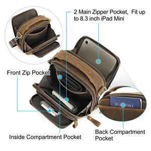 Borsa a tracolla a tracolla in vera pelle con Logo personalizzato Business Small Phone Bag per uomo Sling <span class=keywords><strong>Messenger</strong></span> - Product Image 4