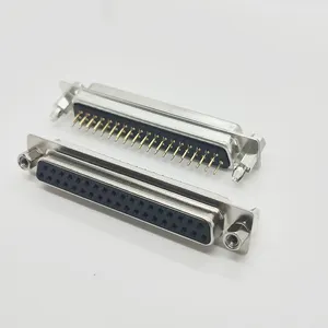 Good quality 15/25/9/37 pin female male DB9 connector selling Black rubber core with screw hole D-SUB Connector
