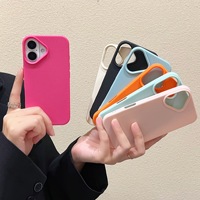 Coque de téléphone unie effet litchi, antichute, compatible avec iPhone 13, 15, 16 Pro Max et 17/18 Pro.