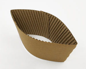Manchon de protection isotherme jetable en carton ondulé de haute qualité pour gobelets de boissons 90mm 80mm, pour café, lait, thé, personnalisable - Product Image 3