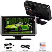 Podofo HUD Affichage Tête Haute pour Voiture Version Internationale Affichage de Vitesse 5'' Caméra DVR Enregistrement en Boucle Plug & Play pour Voiture/Bus/Camion