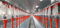 Distributeur d'aliments symétrique en plastique PP DL8, installation facile, système d'alimentation facile à nettoyer, équipement pour porcs, fermes d'élevage, autres machines agricoles