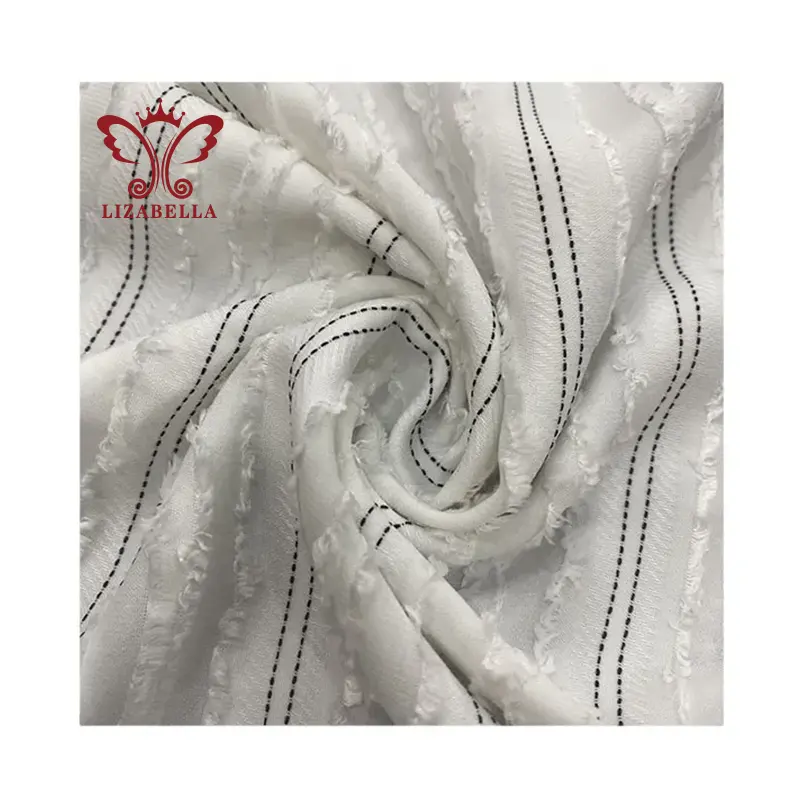 5m/10mng LIZABELLA 100%polyester Chiffon Knitted Fabric Uchair Sashesc for Woman Suits Fabrics 100% Polyester Fabric YARN DYED