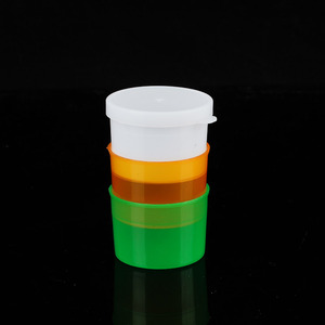 Vaso dispensador de medicamentos de tres colores Hui En con tapa para uso hospitalario, vasos desechables de plástico para dispensar pastillas - Product Image 1