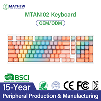 Clavier mécanique OEM/ODM 98% en alliage d'aluminium CNC, rétroéclairage RGB tri-mode, échange à chaud, 10000 mAh, idéal pour cadeaux/jeux/bureau