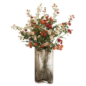 30 têtes de petites roses artificielles en soie, fleurs décoratives pour mariage, vente en gros - Product Image 5