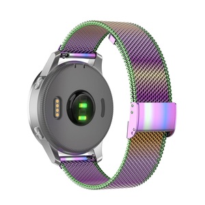 Pour <span class=keywords><strong>Garmin</strong></span> <span class=keywords><strong>Vivoactive</strong></span> 4 4S Smart Watch Bracelet Bracelet Remplacement 18mm 22mm Bracelet de montre en maille d'acier inoxydable - Product Image 3