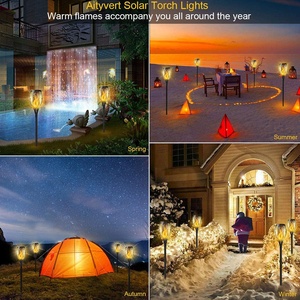 Hot 51 96 LED Năng Lượng Mặt Trời Ngọn Lửa Ngọn Đuốc Nhấp Nháy Không Thấm Nước Đèn Sân Vườn Trang Trí Chiếu Sáng Cảnh Quan Bãi Cỏ Đèn Ngoài Trời Năng Lượng Mặt Trời - Product Image 4