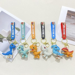 Llavero Personalizable de PVC de Dinosaurios de Jurassic World, Tiranosaurio Rex, Triceratops, Muñeco de Dibujos Animados, Llavero para Coche, Pequeño Regalo - Product Image 3