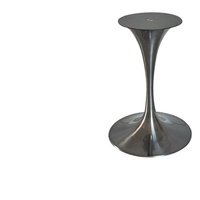 Pieds de table modernes en acier inoxydable plaqué argent, durables, de forme trompette, pour hôtels, bureaux, écoles et usage domestique