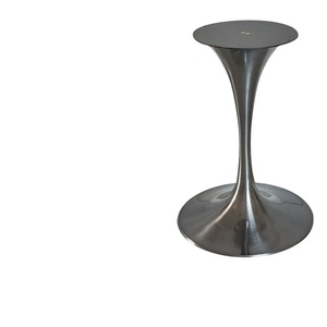 Patas de Mesa Modernas en Forma de Trompeta, de Acero Inoxidable Plateado, para Hoteles, Oficinas y Comedores - Product Image 1