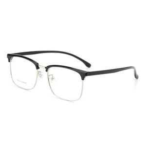 Lunettes de vue demi-cerclées rectangulaires Danyang pour hommes 98191 – Montures ultralégères en résine, style professionnel - Product Image 1