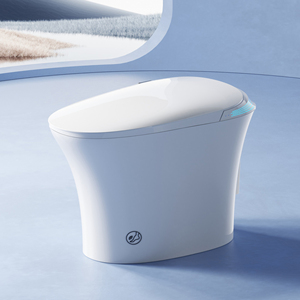 WC intelligent de luxe entièrement connecté pour hôtel, maison, villa, avec télécommande, fixation au sol, chasse d'eau S-trap, siège chauffant MDG8 Voice Co - Product Image 2