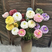 Fleur artificielle NINI Cream Lotus de haute qualité à 3 têtes, toucher réel, décoration florale faite à la main pour mariage