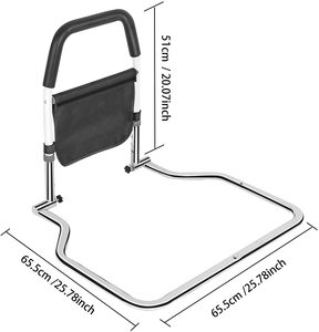 Carriles de cama para ancianos Barra de asistencia para cama de Hospital con bolsillo de almacenamiento para adultos mayores, soporte de mango para entrar y salir de B - Product Image 1