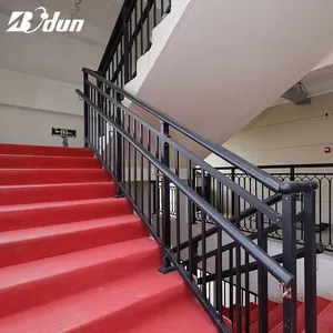 Pegangan Pagar untuk Tangga Aluminium Tangga Desain Railing Pipa Kustom Besi Persyaratan Bluastrade Modern