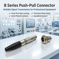 Connecteur auto-bloquant push-pull UHUB série B 0B FGG EGG pour appareil d'analyse de laboratoire – Prise circulaire 0B à 3 broches
