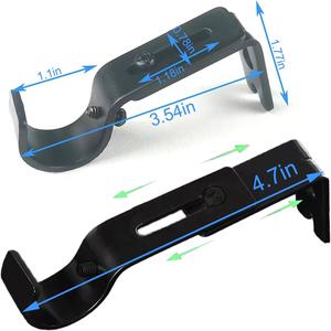 Supports réglables noirs pour tringles à rideaux de 7/8 ou 1 pouce - Product Image 3