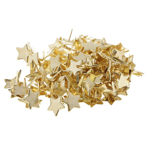 Móng Tay Brad Hình Ngôi Sao Màu Vàng Kim Giá Nhà Máy Để Làm Giấy Thủ Công - Product Image 5