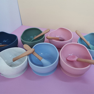Ensemble bol et cuillère en silicone incassable à ventouse, motif animal, vaisselle personnalisable pour bébé, vaisselle pour tout-petit, sevrage assisté - Product Image 6