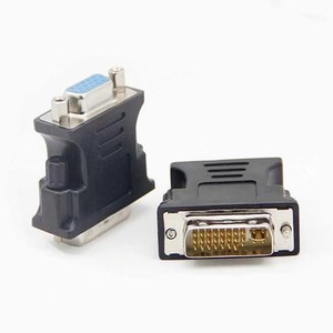 Adaptador Vga a Dvi 24+5, conector hembra a macho negro para ordenadores, 1920x1080p - Product Image 1