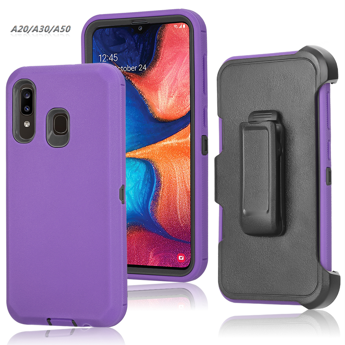 Чехол для телефона Metro Robot Defender для Samsung Galaxy A02S, сверхпрочная защита с зажимом для ремня, чехол-бампер