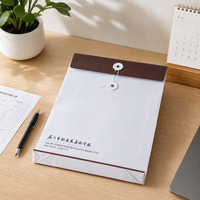 Sacs d'archives à soufflets pour commande en gros, réutilisables, avec fermeture à cordon, en papier kraft blanc, enveloppes A4 pour classement juridique d'entreprise