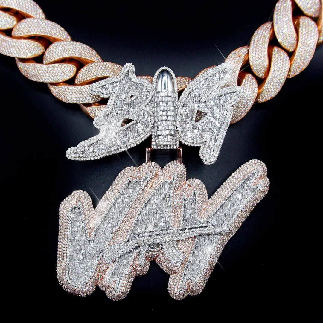 925 Silver moissanite pendnat 02