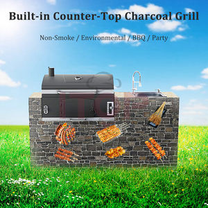 Barile automatico pieghevole griglia giapponese campeggio esterno cortile cottura griglia in <span class=keywords><strong>legno</strong></span> scatola per griglia a carbone - Product Image 4