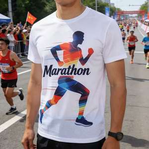 Custom Printing Dry Plain Fit T-Shirts Blank Sport <b>Tshirts</b> 100% <b>Polyester</b> Marathon Shirt Running Event Sublimation T Shirt - Product Image 1