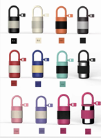 Bouteille isotherme de voyage en acier inoxydable à double paroi de 400 ml, durable, avec logo personnalisé et poignée large, directement de l'usine