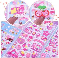 Autocollants 3D en forme de cœur et d'ours en mousse pour enfants et filles, Scrapbooking en vrac