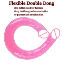 Dildo réaliste double tête, sans odeur, doux pour la peau, pour les couples, jeux intimes et masturbation solo, jouet sexuel unisexe pour adultes