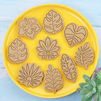 Emporte-pièces en plastique en forme de feuille de safran, feuilles d'érable, feuille de Monstera, moules à biscuits pour la pâtisserie, outils décoratifs pour biscuits
