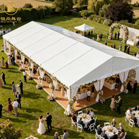 Tente de réception de luxe pour mariage, structure extérieure en PVC et aluminium, élégante, imperméable, résistante au vent, taille personnalisée, directement de l'usine